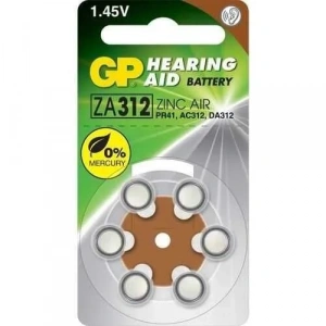 GP 6lı 1.4 V İşitme Cihazı Kulaklık Pili - GPZA312
