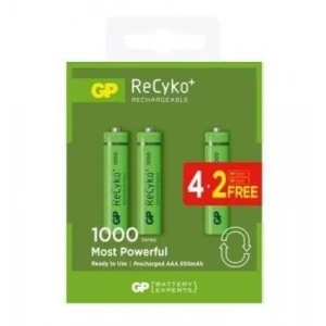 GP ReCyko+ 6lı 1000mAh AAA Şarj Edilebilir Pil