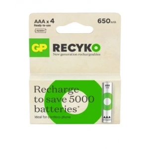 GP ReCyko 650 Serisi Şarjlı AAA İnce Kalem Pil 4lü