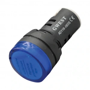 Gwest 22-24V-M 22mm Mavi Ledli Sinyal Lambası 24V