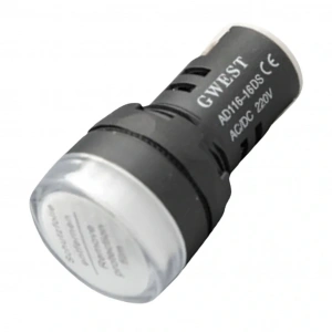Gwest 22-B 22mm Beyaz Ledli Sinyal Lambası 220V