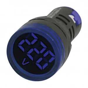 Gwest 22 VS-M 22mm AD-116 Serisi Mavi Voltmetre 24-550V