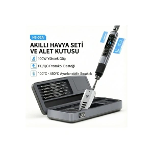 HS-02A Akıllı Havya 6 Uçlu ve Alet Kutusu