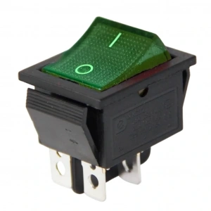 IC-104 Geniş Işıklı Anahtar On Off Switch 4P Yeşil