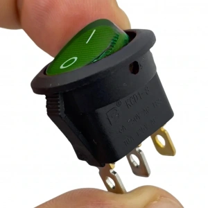 IC-131 Yuvarlak Işıklı Anahtar On-Off 3P Yeşil