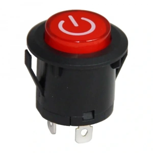 IC-180F 26mm Kalıcı Ledli Rocker Buton Power Simgeli 3P