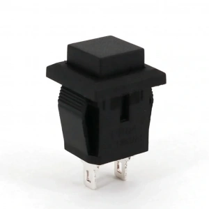 IC-180K Plastik Buton Yaylı 2P PBS15B Siyah