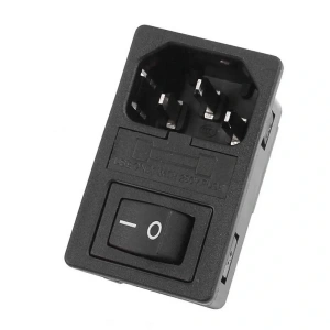 IC-214A C14 Power Soket Sigorta Yuvalı Anahtarlı Kutu Tip