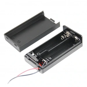 IC-233C Kapaklı Switchli 2li AA Pil Yuvası