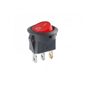 KCD1 Siyah Kırmızı 12V Işıklı On/Off Anahtar 3 Pin