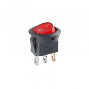 KCD1 Siyah Kırmızı Işıklı On/Off Anahtar 3 Pin