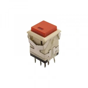 KD2-21 19mm Işıklı Yaylı Push Buton - Kırmızı