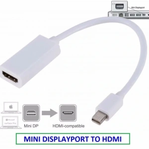 Mini Displayport to HDMI Dönüştürücü Adaptör Beyaz