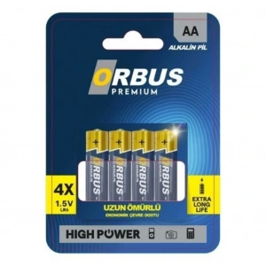 Orbus LR6 Alkalin AA Kalem Pil 4lü Blaster
