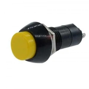 PBS-11B 12mm Yaylı Push Buton - Sarı