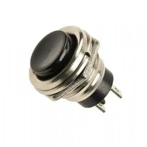 PBS26 16mm Push Buton - Siyah