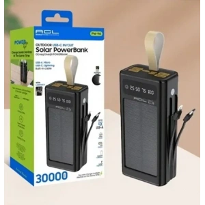 PW-90 LCD Ekran Dahili Mikro Type-C Lightning 4 x USB Powerbank