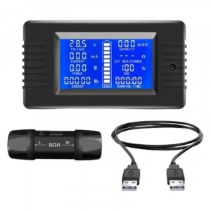 PZEM-015 8-120V 50A Voltmetre Ampermetre - Batarya Kapasite Yöneticisi