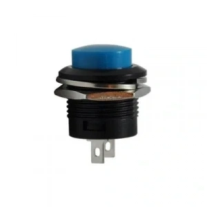 R13-507 16mm Yaylı Push Buton - Mavi