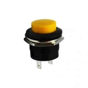 R13-507 16mm Yaylı Push Buton - Sarı