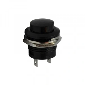 R13-507 16mm Yaylı Push Buton - Siyah