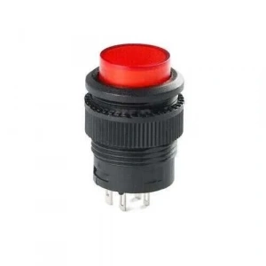 RL16-503A 16MM Plastik 4 Pin Anahtarlı Buton Kırmızı