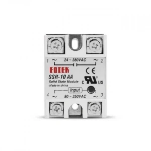 SSR-10AA Solid State Röle 10A - 80-250VAC Giriş 24-380VAC Çıkış
