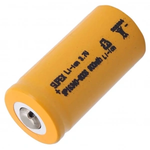 Supex 16340 3.7V 800mAh Li-ion Şarjlı Pil (Başlı)
