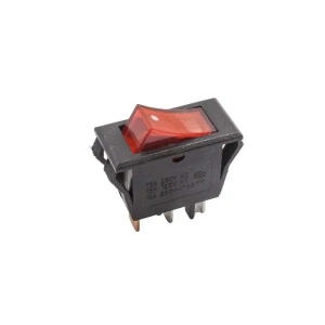 T85 Tekli Dar Işıklı On/Off Anahtar - Kırmızı