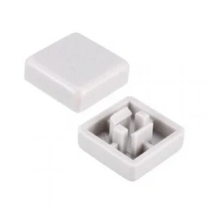 Tact Switch Kapağı Kare Gri - 10x10x5mm