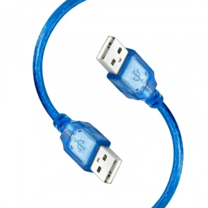 USB 2.0 Erkek To Erkek Data Ve Şarj Kablosu Mavi 50cm