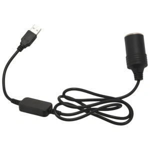 USB 5V - 12V Dişi Araç Çakmak Soketi Dönüştürücü - 1m Kablolu