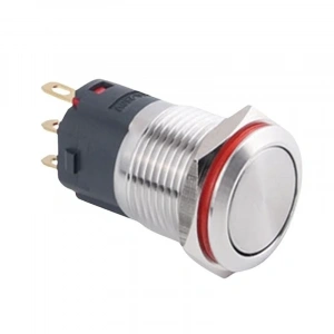 WD16A-P1 16mm Düz Yaylı Metal Buton