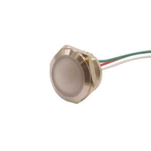 WD19L-P2/RG+ 19mm 12-24V Kablolu Metal Sinyal Lambası - 2 Renk Anot