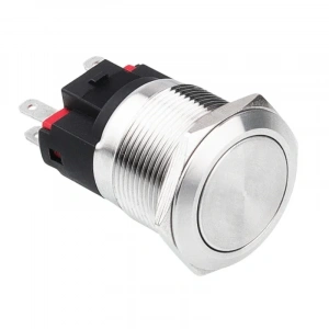 WD22E-P1 22mm Düz Yaylı Metal Buton