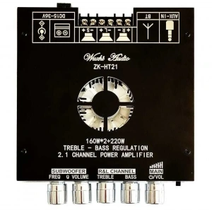 ZK-HT21 2x160W + 220W Bluetooth 5.0 2.1 Kanal Amfi Modülü TDA7498E
