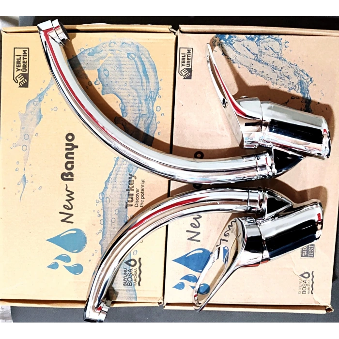 New Banyo Lavabo ve Evye Batarya Ikili Set