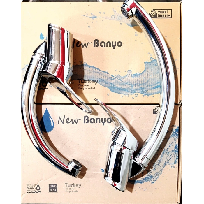 New Banyo Lavabo ve Evye Batarya Ikili Set