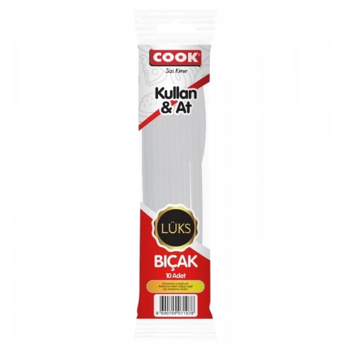 Cook Lüks Plastik Bıçak 10Lu
