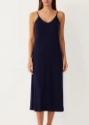 Lacivert Askılı Elbise