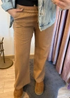Açık Kahve Keten Pantolon