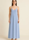 Mavi Askılı Elbise
