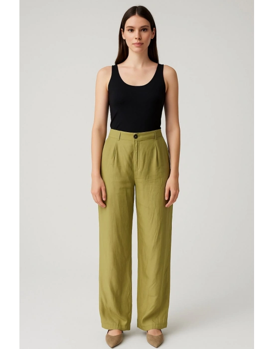 Açık Yeşil Bol Pantolon