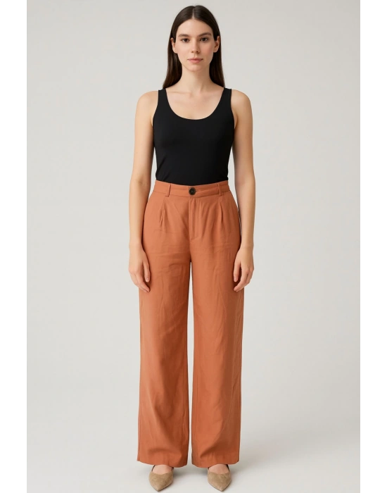 Turuncu Bol Pantolon