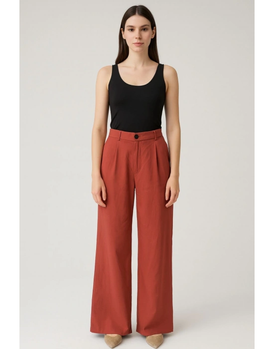 Kırmızı Bol Pantolon
