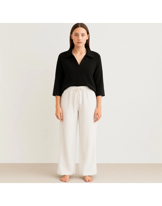 Ekru Pike Eşofman Altı