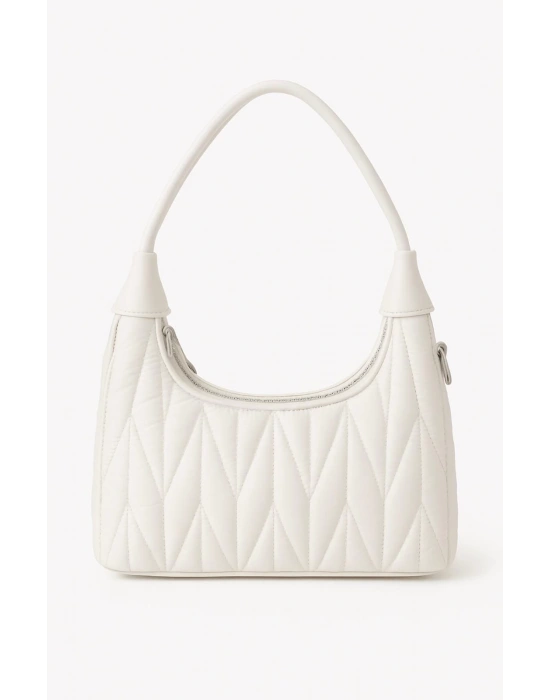 Beyaz Omuz Çantası