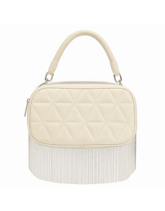 Beyaz Taşlı Çanta