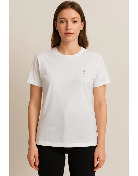 Beyaz Kısa Kollu T-shirt