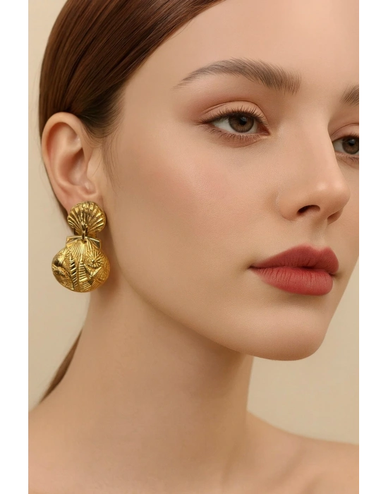 Gold Deniz Kabuğu Küpe